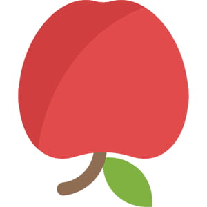 upside down apple icon